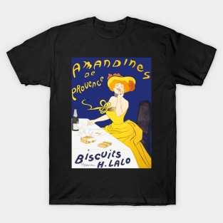 Woman Eating Biscuits Vintage Art Nouveau Poster T-Shirt